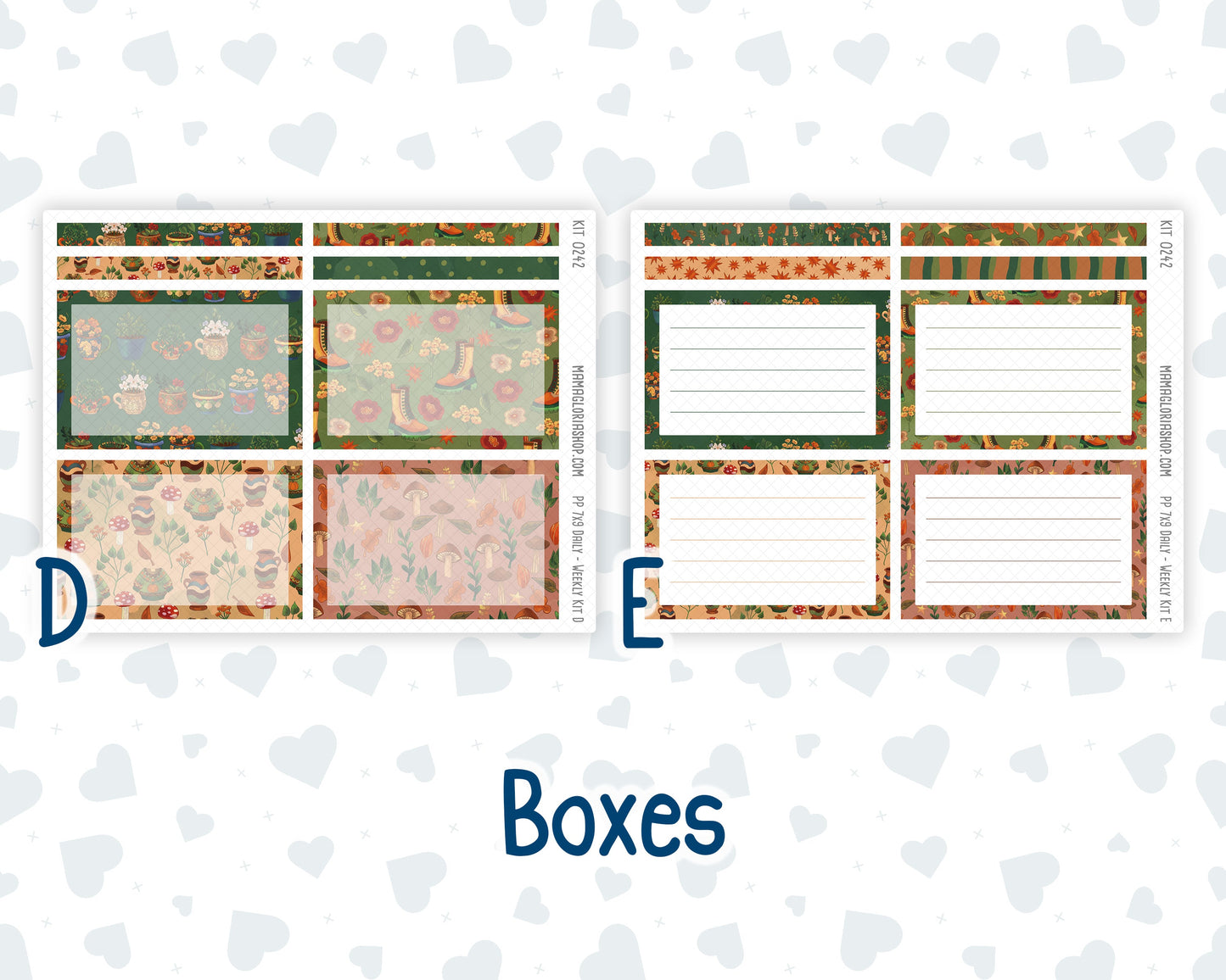 Kit 0242 - 7x9 - Plum Paper Daily - Weekly Kit - November - Cottage Autumn