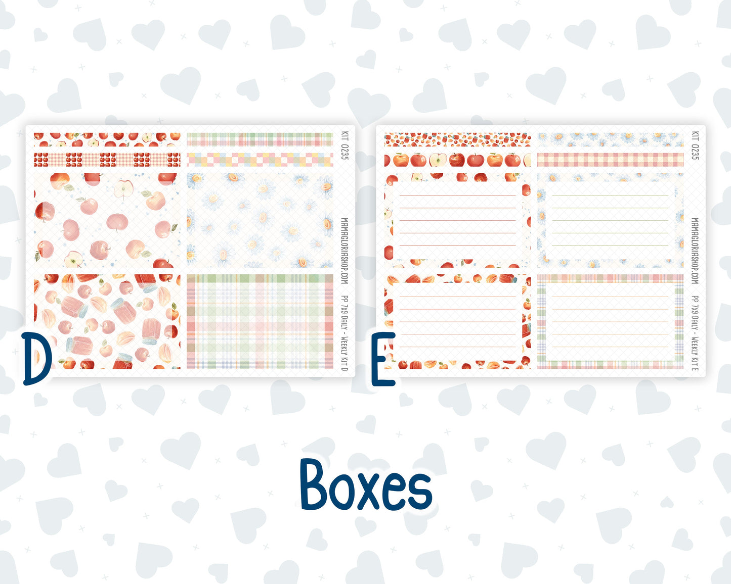 Kit 0235 - 7x9 - Plum Paper Daily - Weekly Kit - September - Apple Orchard