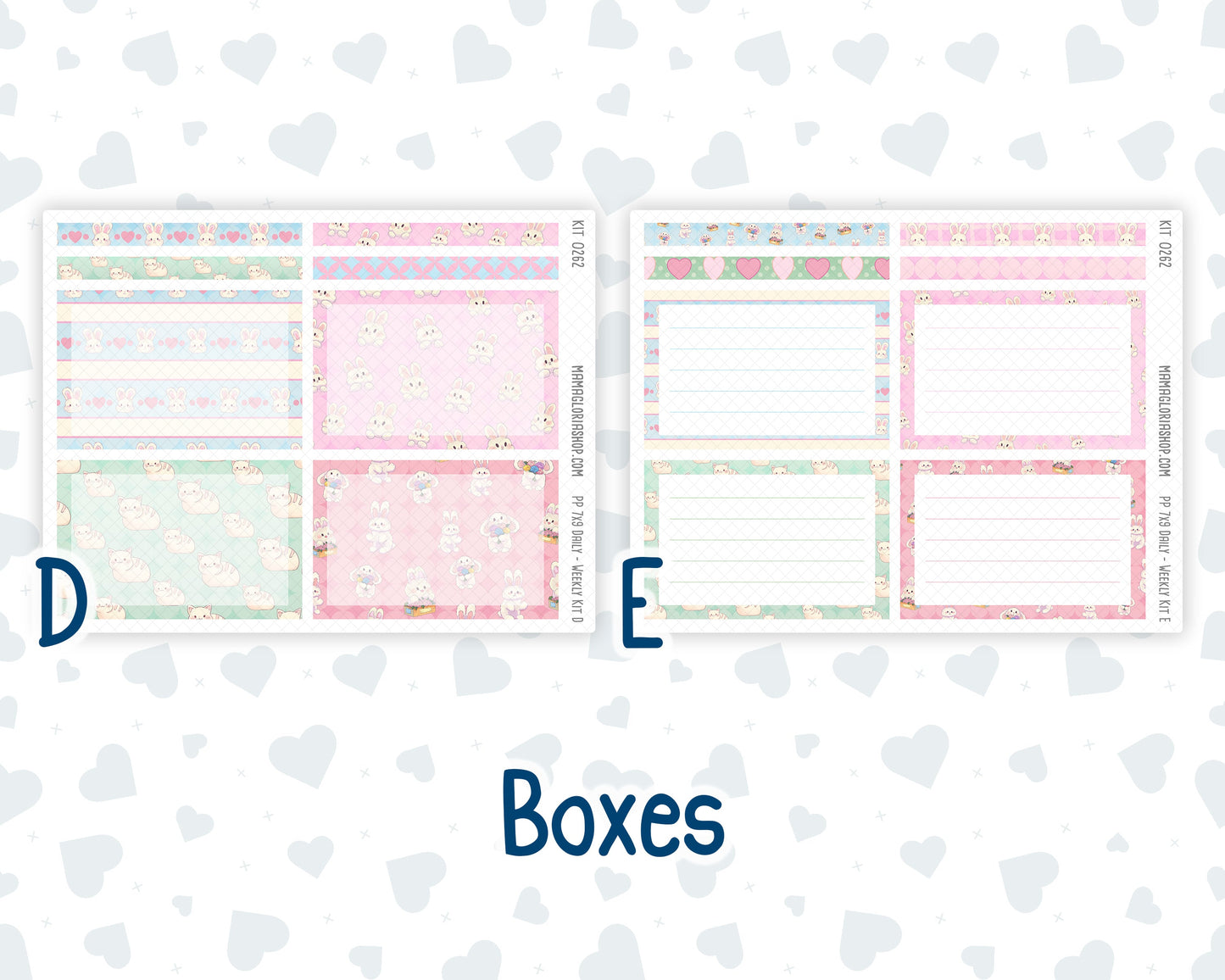 Kit 0262 - 7x9 - Plum Paper Daily - Weekly Kit - April - Spring Puffs