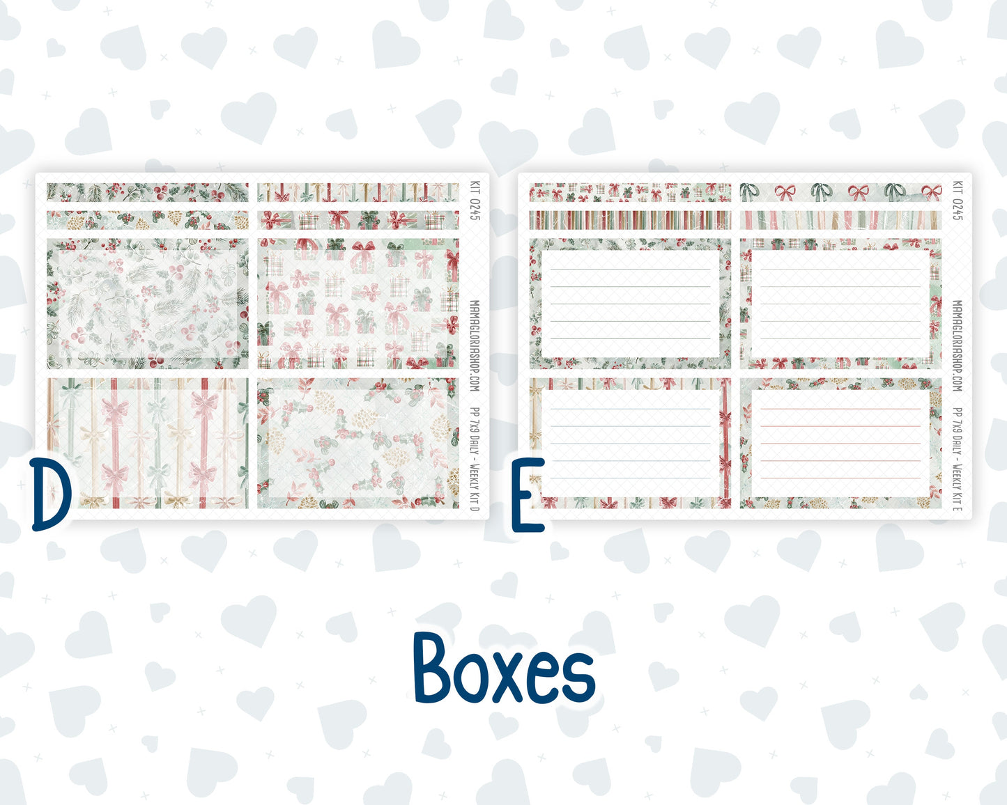 Kit 0245 - 7x9 - Plum Paper Daily - Weekly Kit - December - Vintage Christmas