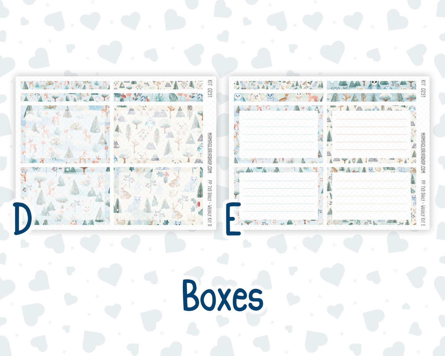 Kit 0251 - 7x9 - Plum Paper Daily - Weekly Kit - January - Pine & Paws