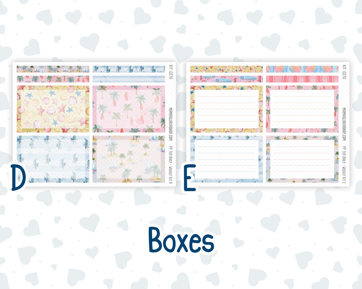 Kit 0270 - 7x9 - Plum Paper Daily - Weekly Kit - June - Beachside Bliss