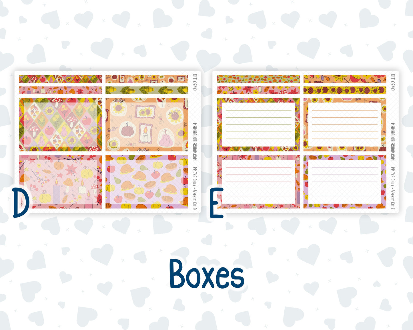 Kit 0240 - 7x9 - Plum Paper Daily - Weekly Kit - November - Cozy Thanksgiving