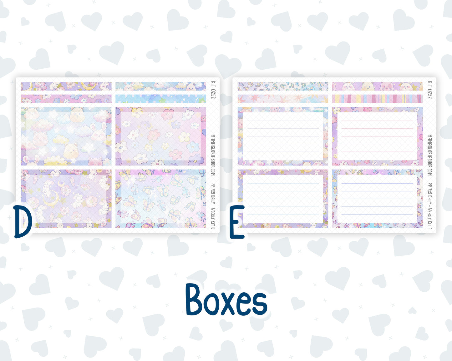 Kit 0252 - 7x9 - Plum Paper Daily - Weekly Kit - February - Tokyo Candy Cloud