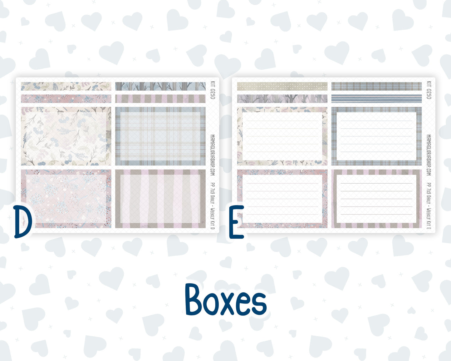 Kit 0250 - 7x9 - Plum Paper Daily - Weekly Kit - Quiet January