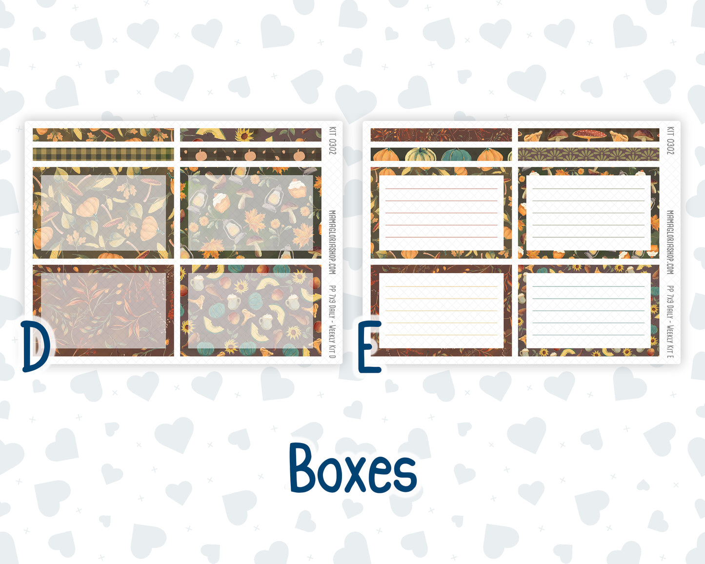 Kit 0302 - 7x9 - Plum Paper Daily - Weekly Kit - November - Thankful Season