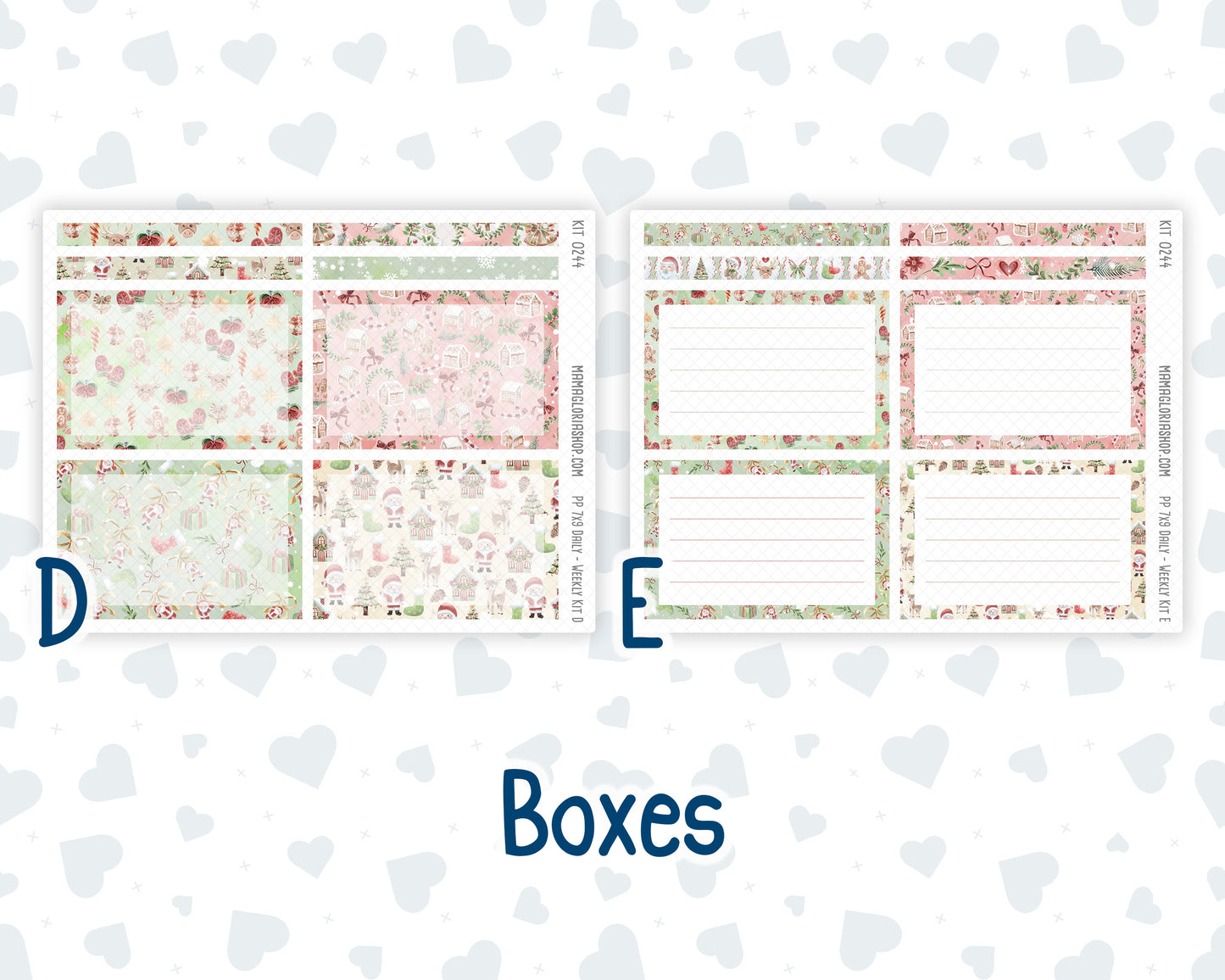 Kit 0244 - 7x9 - Plum Paper Daily - Weekly Kit - December - Santas Village