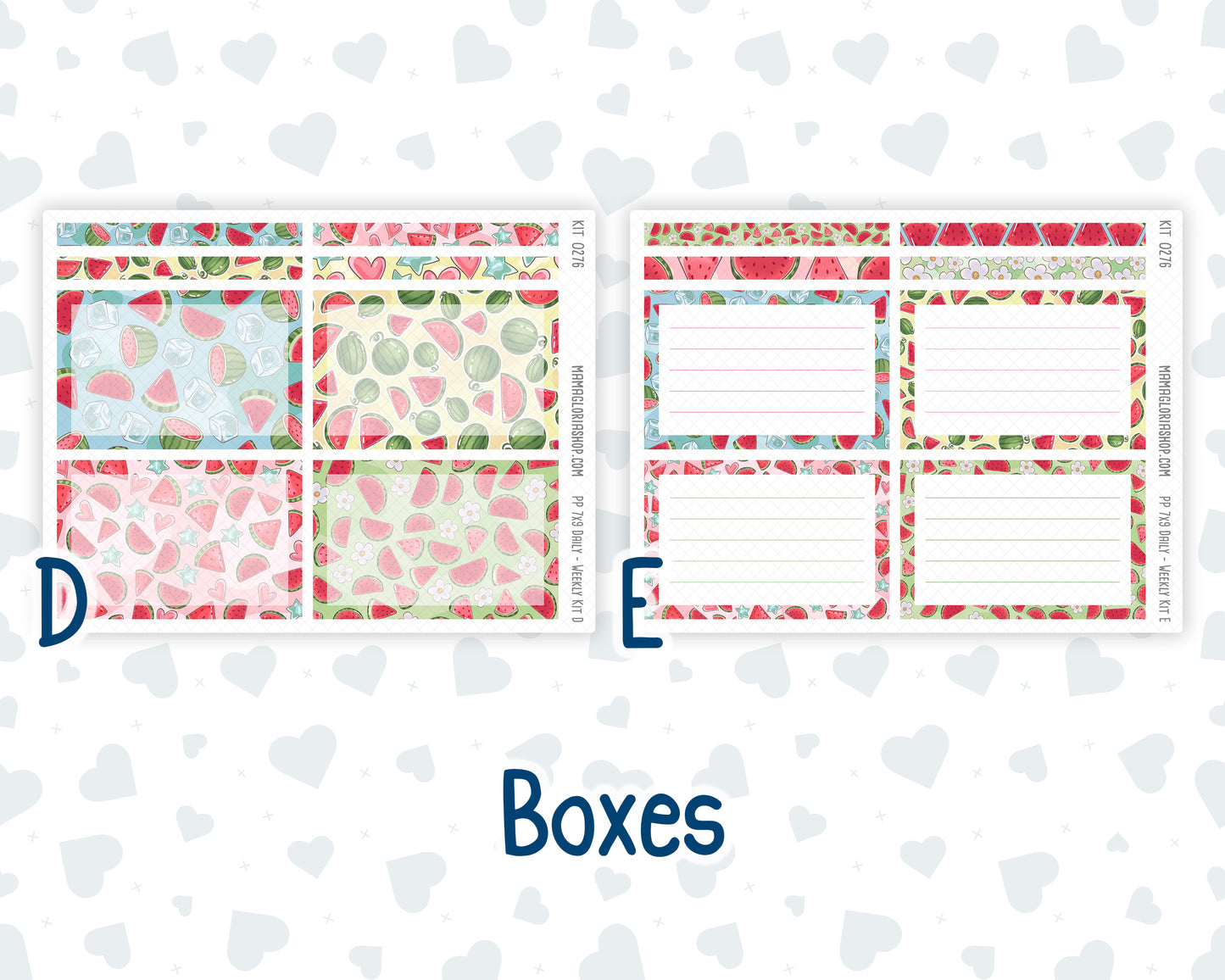 Kit 0276 - 7x9 - Plum Paper Daily - Weekly Kit - July - Melon Crush