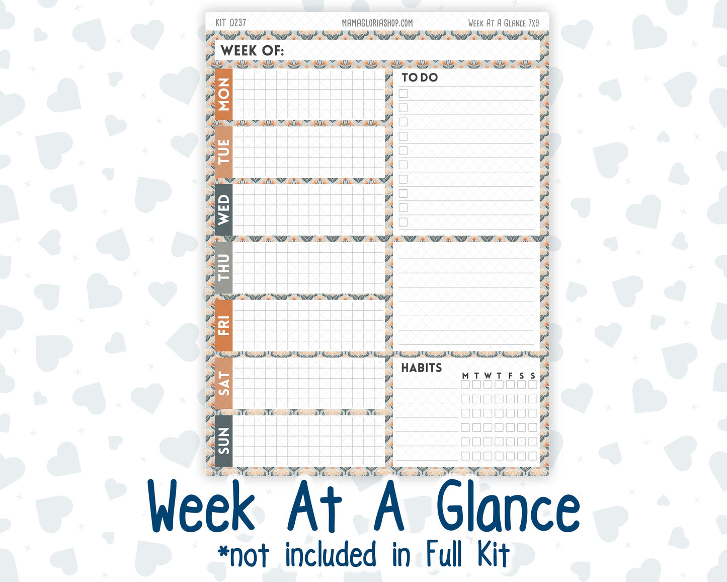 Kit 0237 - 7x9 - Plum Paper Daily - Weekly Kit - October - Forest Folk