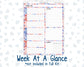 Kit 0273 - 7x9 - Plum Paper Daily - Weekly Kit - July - Americana In Bloom