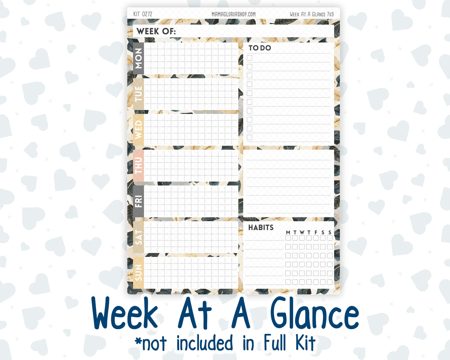 Kit 0272 - 7x9 - Plum Paper Daily - Weekly Kit - May - Graduation