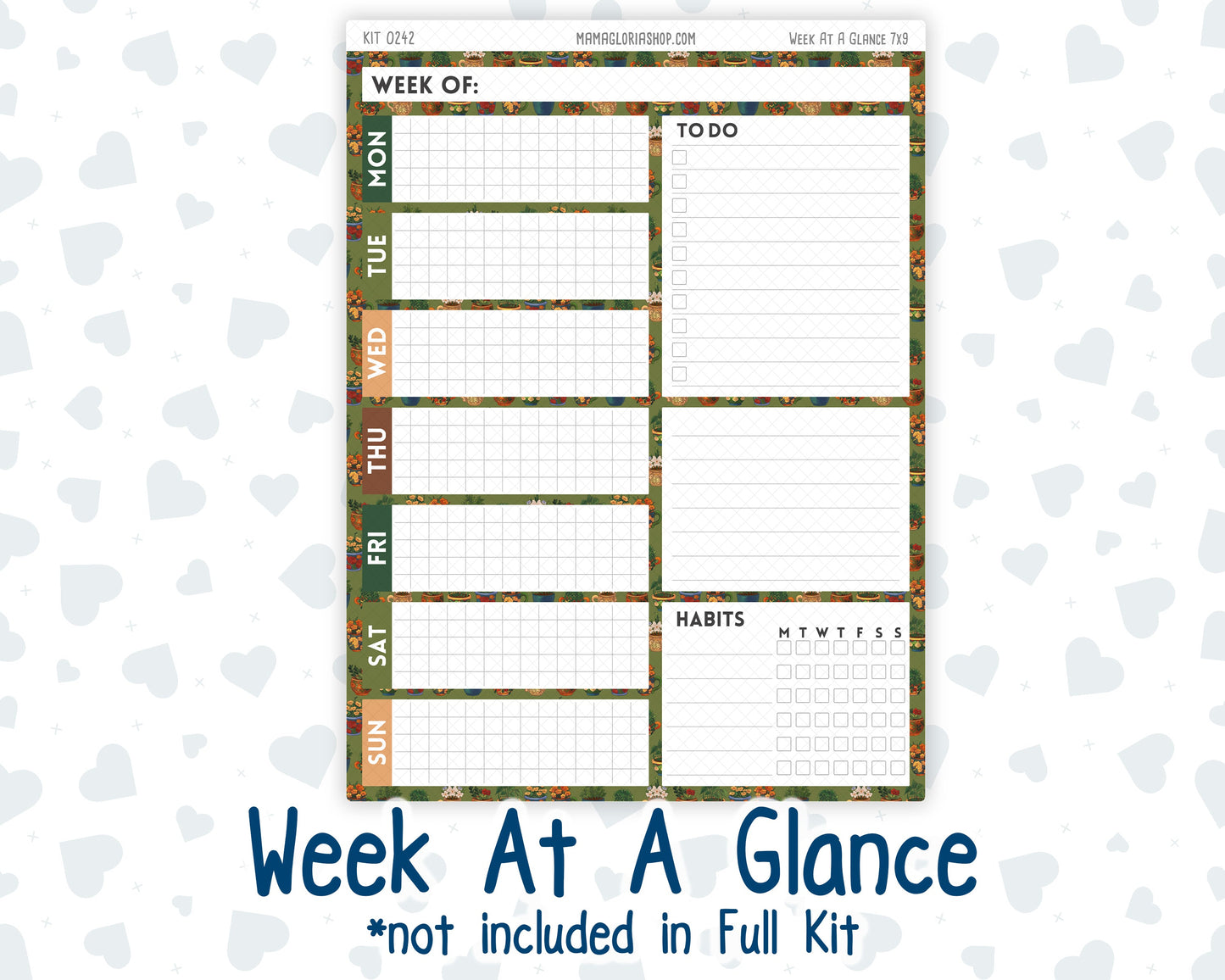 Kit 0242 - 7x9 - Plum Paper Daily - Weekly Kit - November - Cottage Autumn