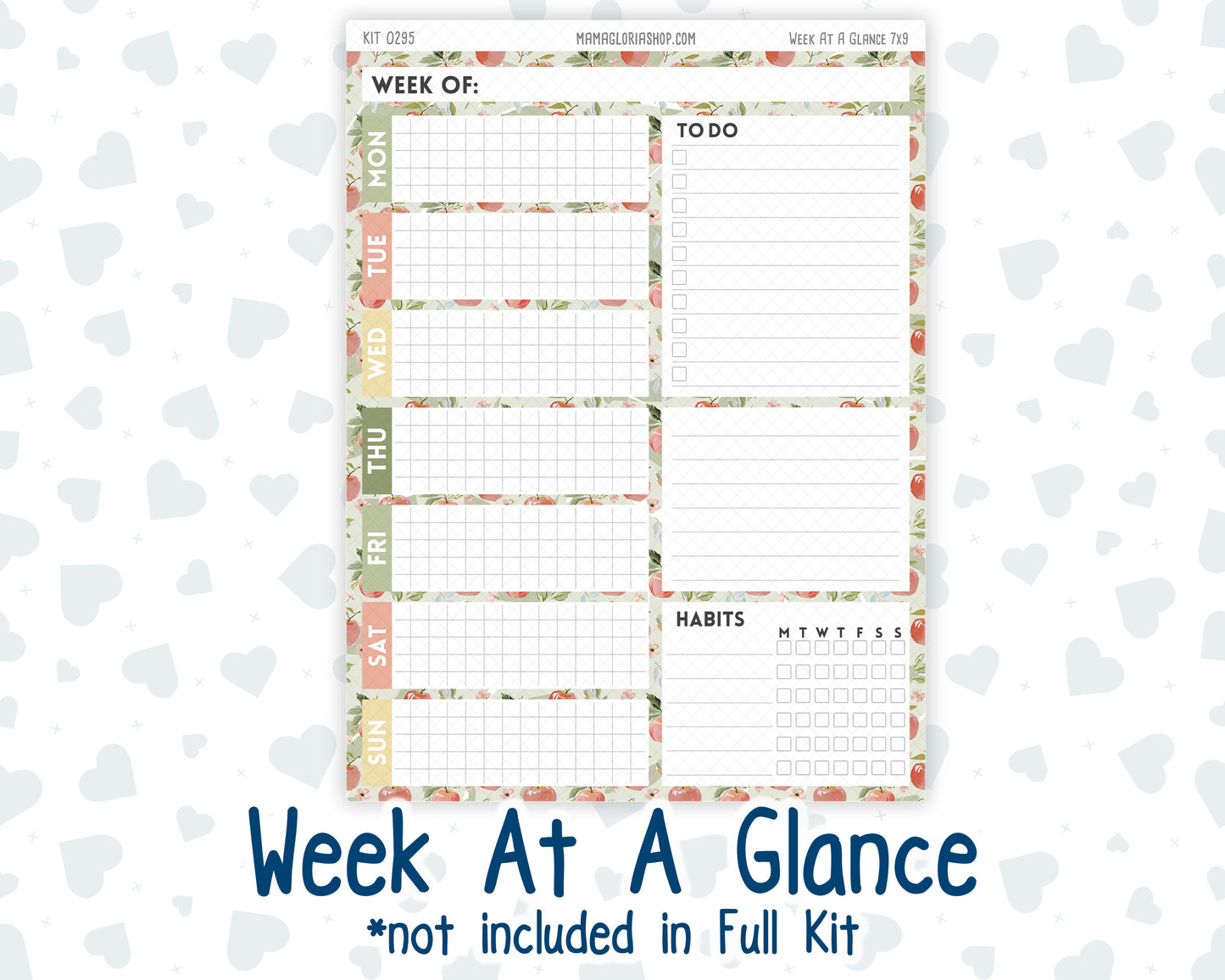 Kit 0295 - 7x9 - Plum Paper Daily - Weekly Kit - September - Apple Harvest