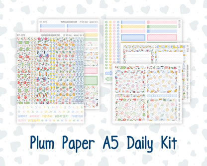 Kit 0279 - A5 - Plum Paper Daily - Weekly Kit - August - Not Ready For School