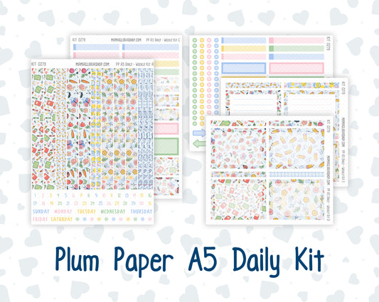 Kit 0279 - A5 - Plum Paper Daily - Weekly Kit - August - Not Ready For School