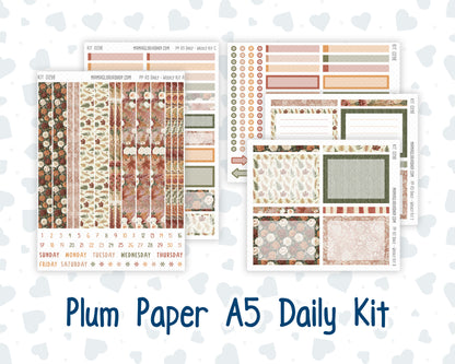 Kit 0298 - A5 - Plum Paper Daily - Weekly Kit - October - Velvet Bloom