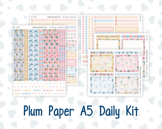 Kit 0270 - A5 - Plum Paper Daily - Weekly Kit - June - Beachside Bliss