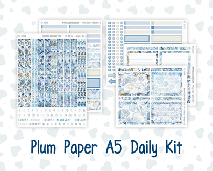Kit 0249 - A5 - Plum Paper Daily - Weekly Kit - January - Icy Lace
