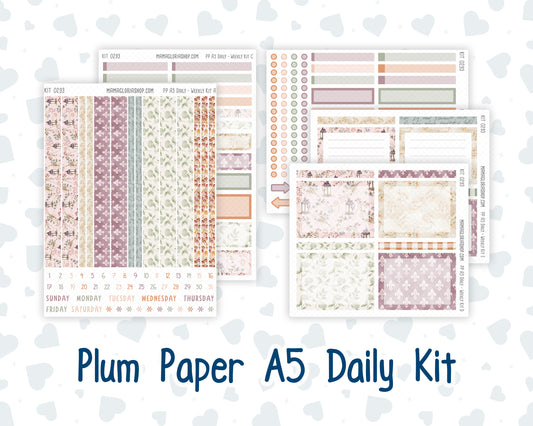 Kit 0293 - A5 - Plum Paper Daily - Weekly Kit - September - Fleur de Provence