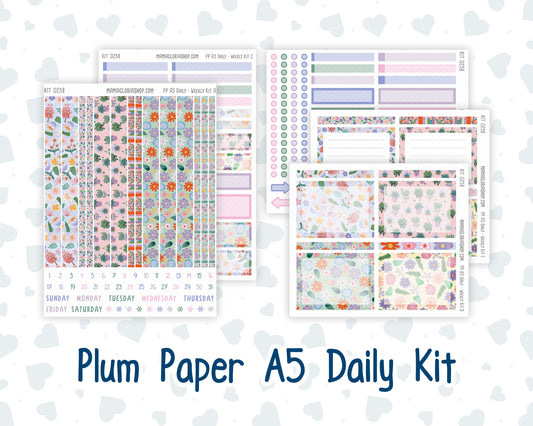 Kit 0258 - A5 - Plum Paper Daily - Weekly Kit - March - Plant Therapy