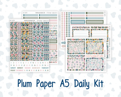 Kit 0275 - A5 - Plum Paper Daily - Weekly Kit - July - Tropical Safari Blush