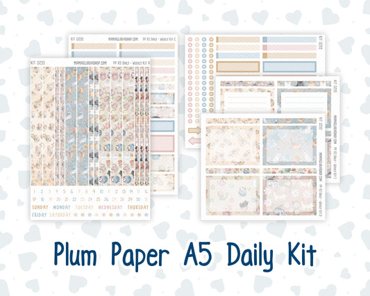 Kit 0255 - A5 - Plum Paper Daily - Weekly Kit - February - Cottagecore Kitties