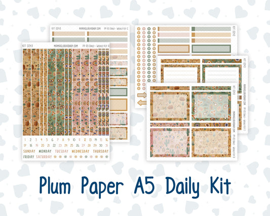 Kit 0243 - A5 - Plum Paper Daily - Weekly Kit - November - Boho Autumn