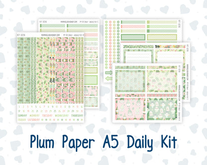Kit 0256 - A5 - Plum Paper Daily - Weekly Kit - March - Froggy Luck