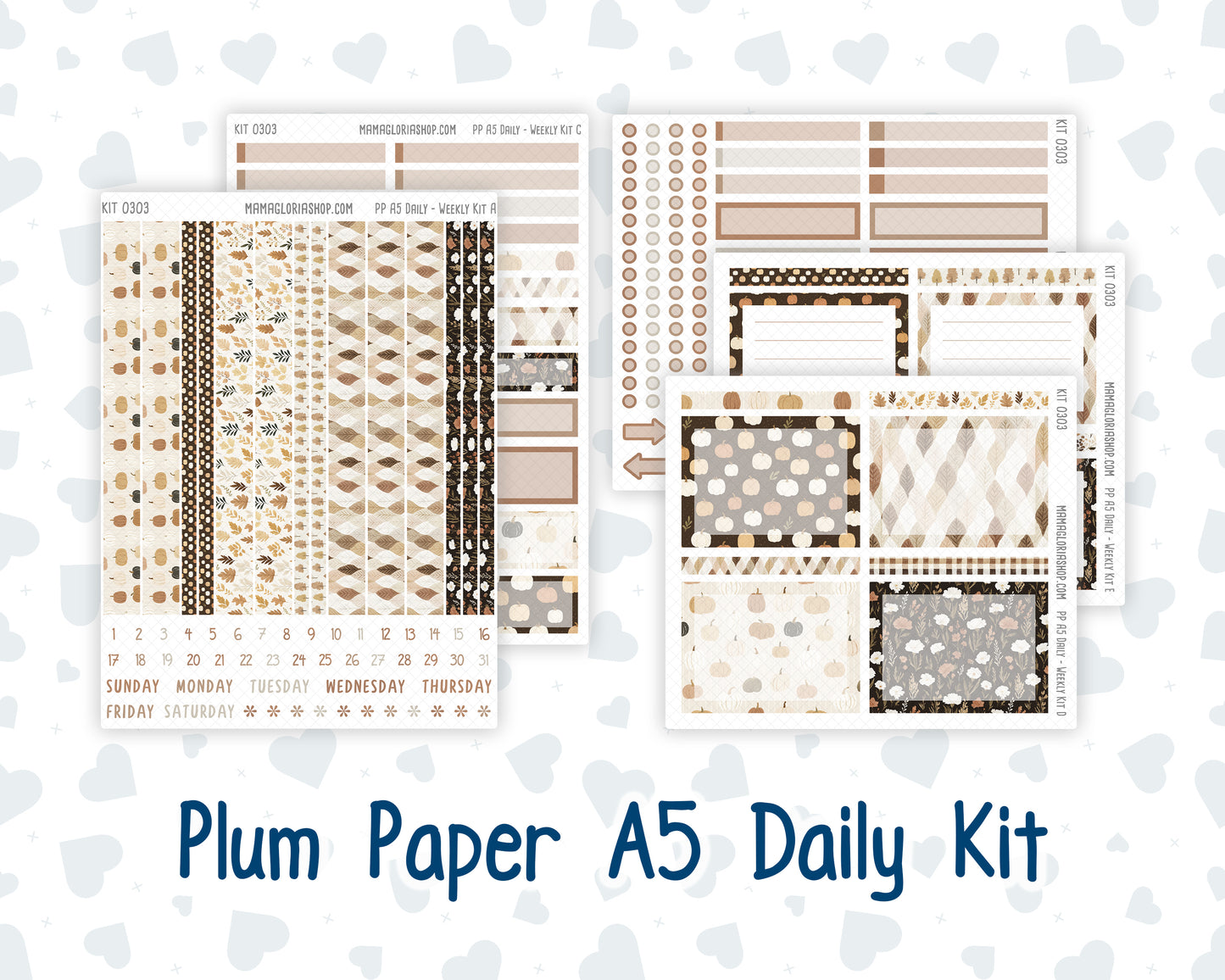 Kit 0303 - A5 - Plum Paper Daily - Weekly Kit - November - Into The Woods