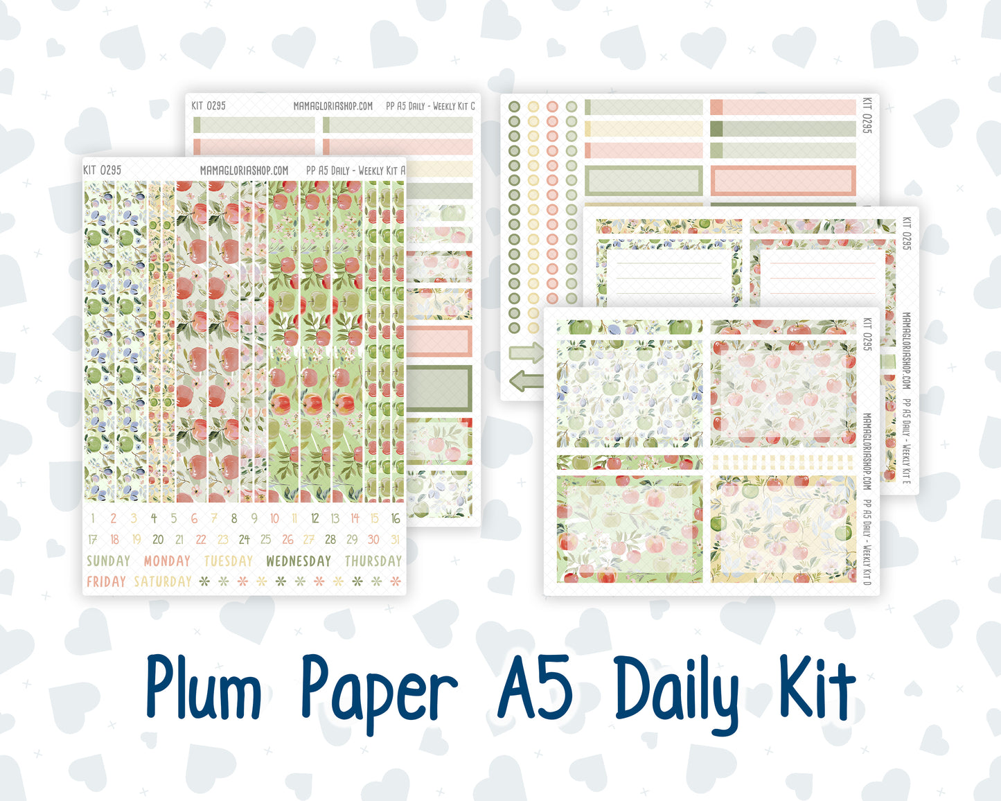 Kit 0295 - A5 - Plum Paper Daily - Weekly Kit - September - Apple Harvest
