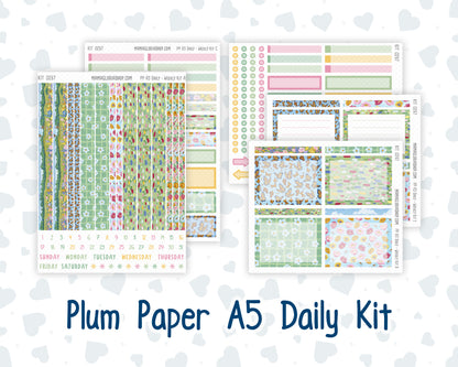Kit 0267 - A5 - Plum Paper Daily - Weekly Kit - May - Flowers For Mama