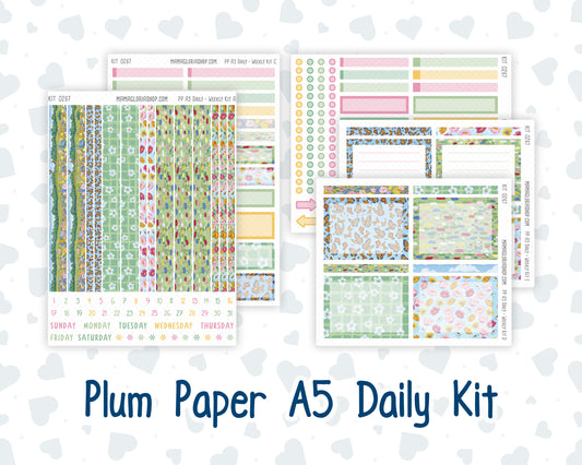 Kit 0267 - A5 - Plum Paper Daily - Weekly Kit - May - Flowers For Mama