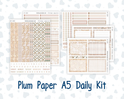 Kit 0301 - A5 - Plum Paper Daily - Weekly Kit - November - Sunday Comfort