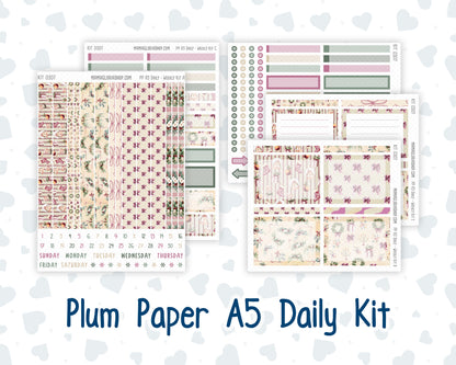 Kit 0307 - A5 - Plum Paper Daily - Weekly Kit - December - Velvet Hearth