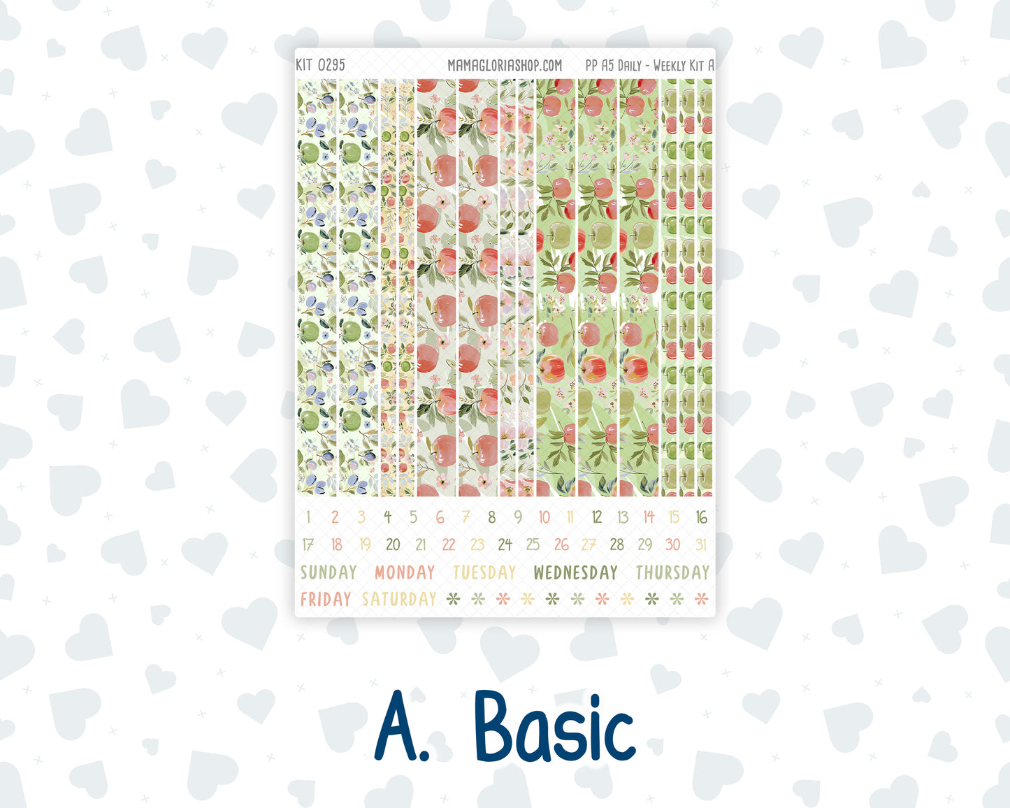 Kit 0295 - A5 - Plum Paper Daily - Weekly Kit - September - Apple Harvest