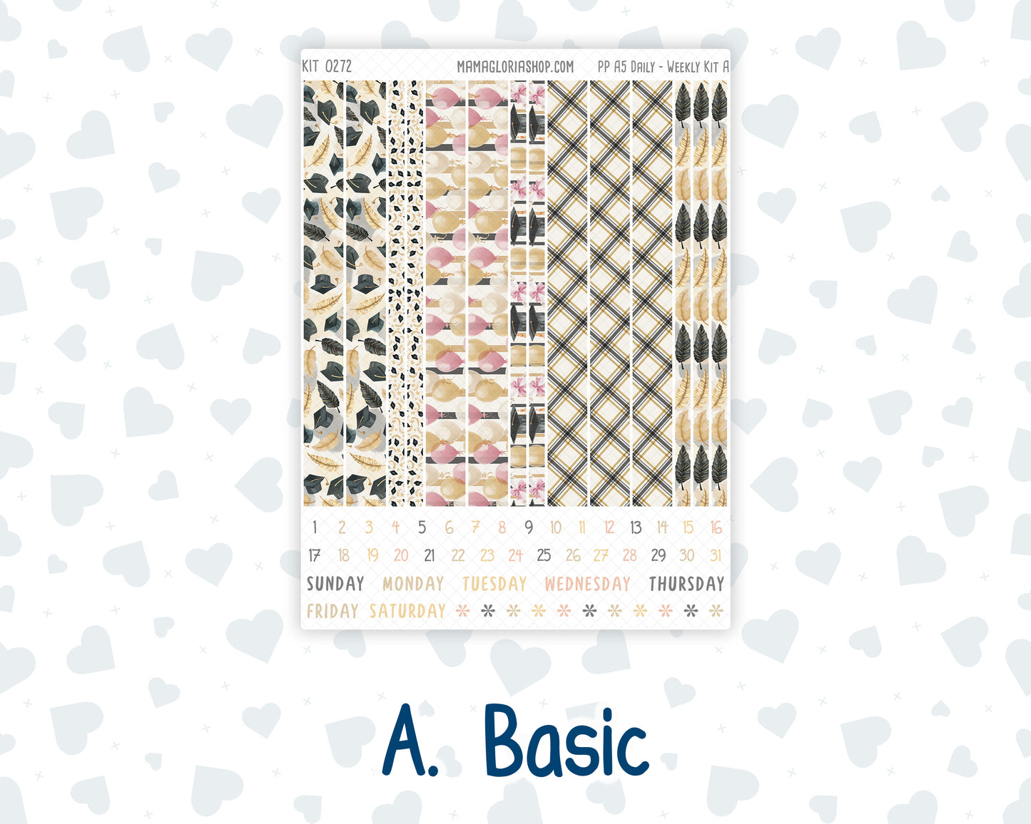 Kit 0272 - A5 - Plum Paper Daily - Weekly Kit - May - Graduation