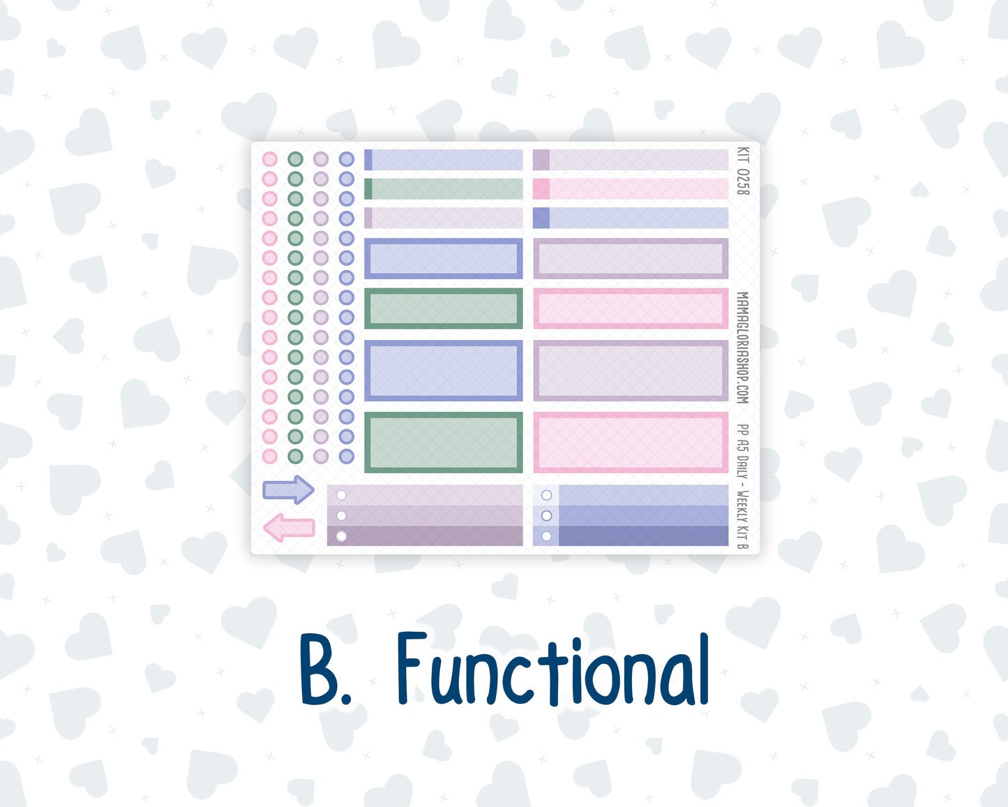 Kit 0258 - A5 - Plum Paper Daily - Weekly Kit - March - Plant Therapy