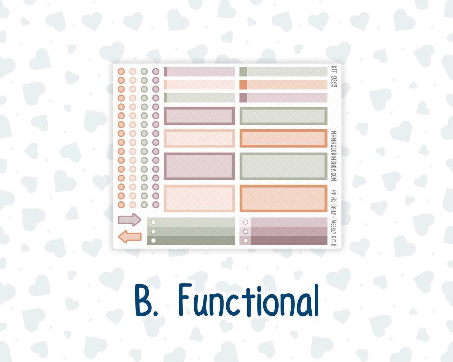 Kit 0293 - A5 - Plum Paper Daily - Weekly Kit - September - Fleur de Provence