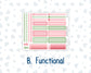 Kit 0276 - A5 - Plum Paper Daily - Weekly Kit - July - Melon Crush