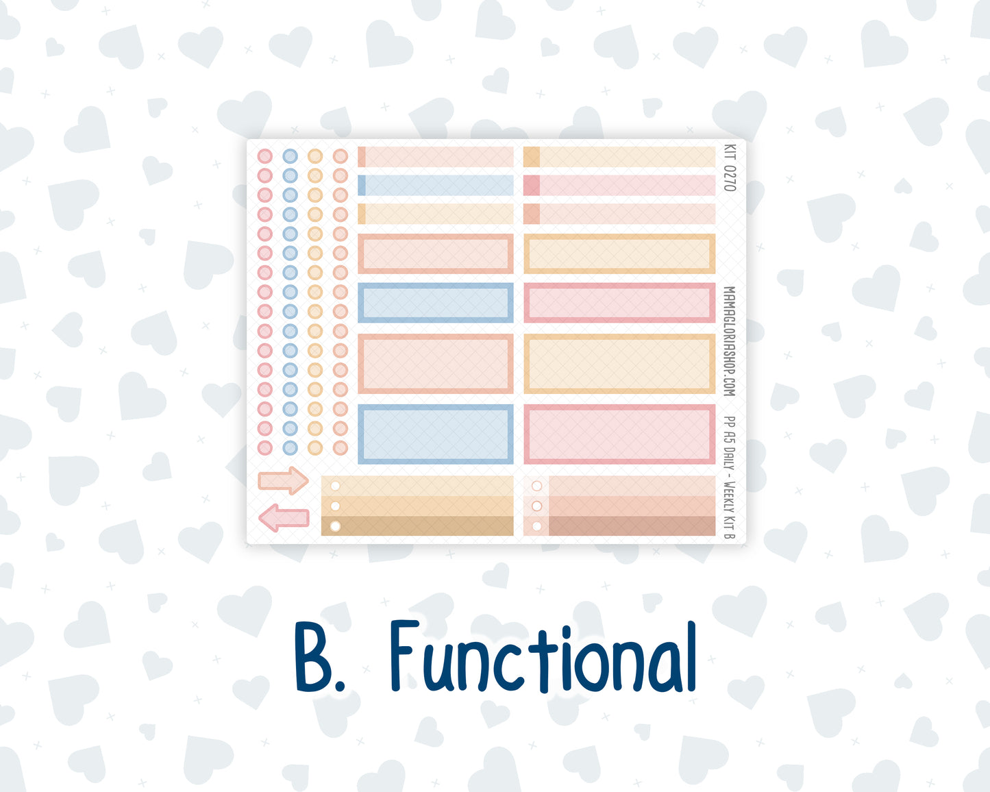 Kit 0270 - A5 - Plum Paper Daily - Weekly Kit - June - Beachside Bliss