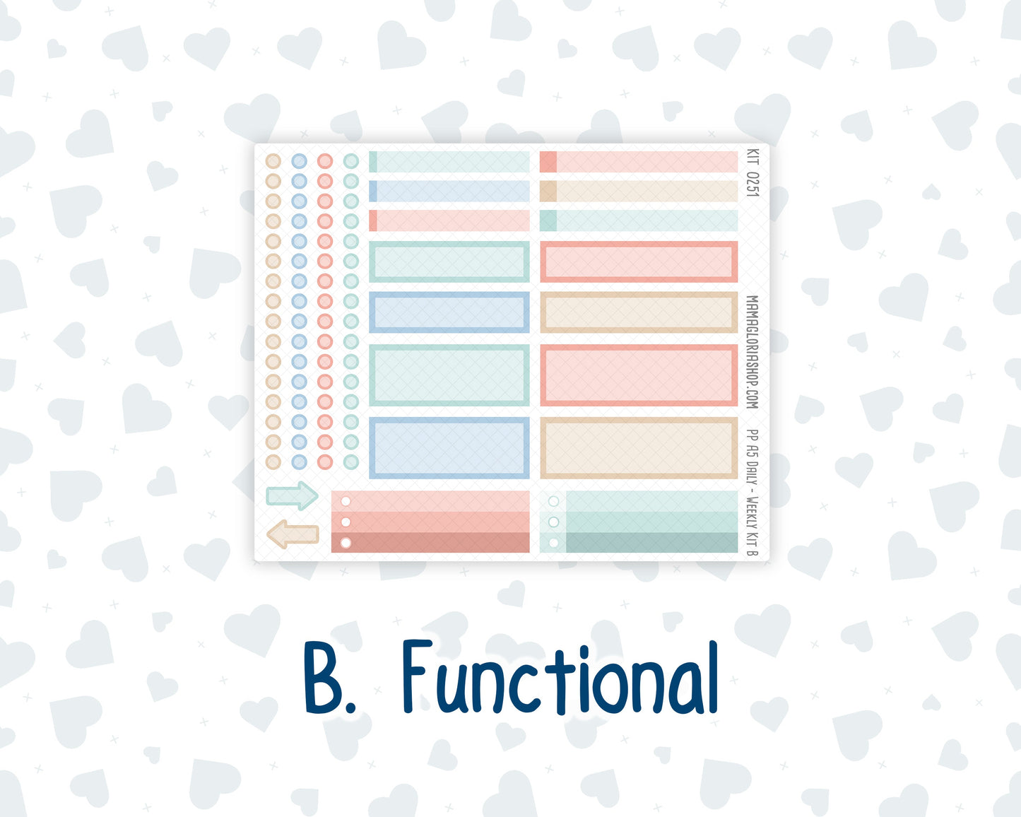 Kit 0251 - A5 - Plum Paper Daily - Weekly Kit - January - Pine & Paws