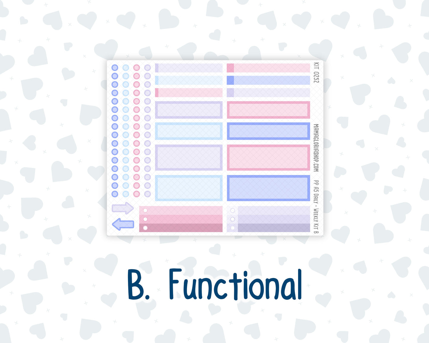 Kit 0252 - A5 - Plum Paper Daily - Weekly Kit - February - Tokyo Candy Cloud