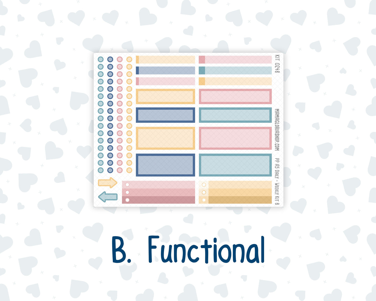 Kit 0248 - A5 - Plum Paper Daily - Weekly Kit - January - Midnight Countdown