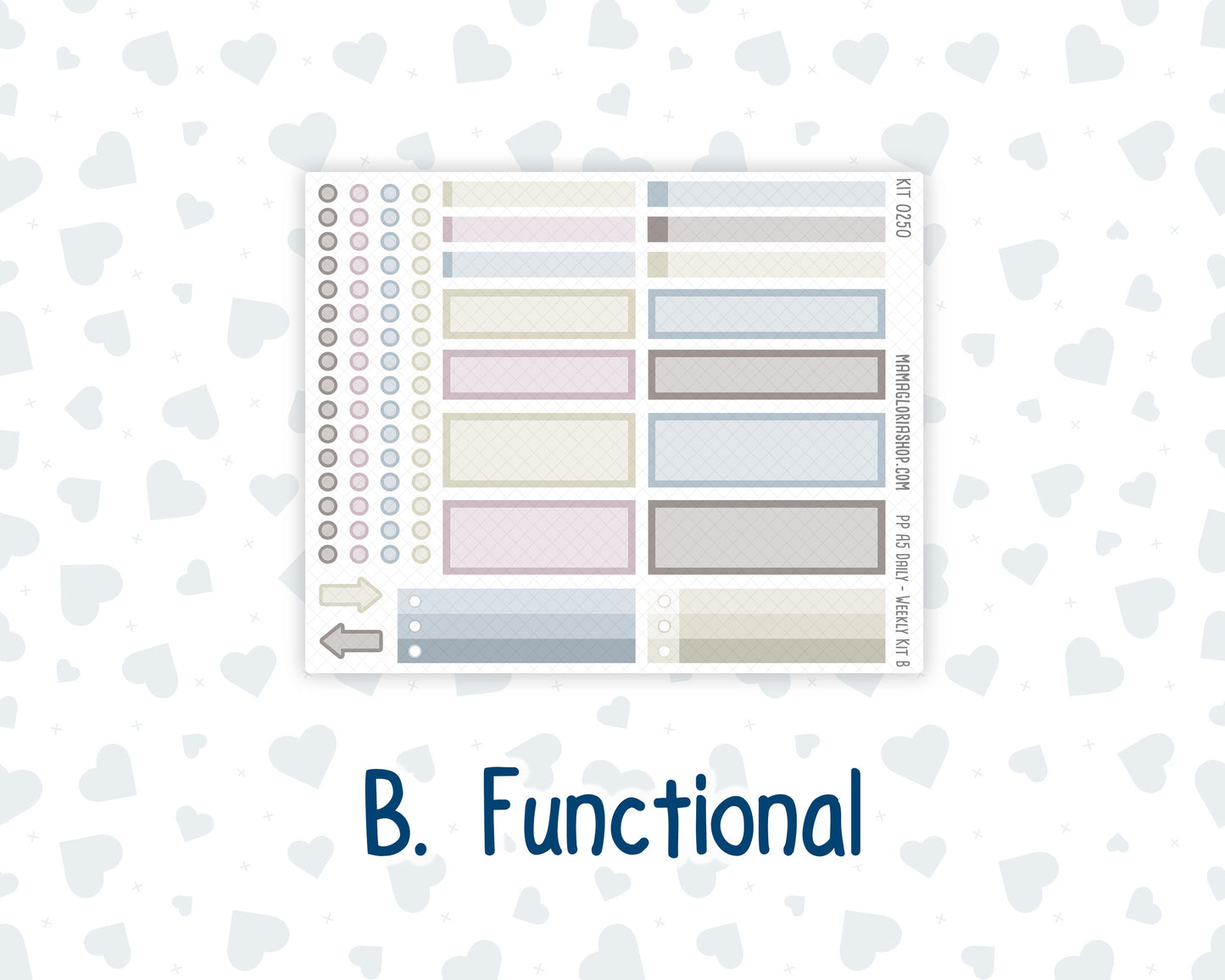 Kit 0250 - A5 - Plum Paper Daily - Weekly Kit - Quiet January