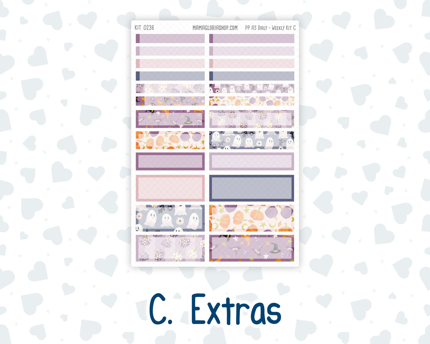 Kit 0236 - A5 - Plum Paper Daily - Weekly Kit - October - Sweet & Spooky