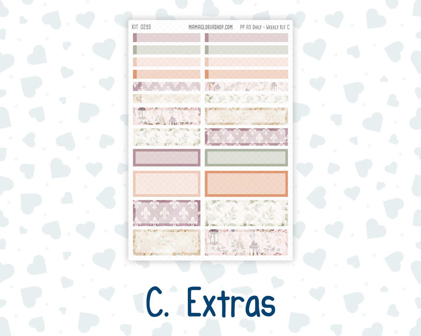 Kit 0293 - A5 - Plum Paper Daily - Weekly Kit - September - Fleur de Provence