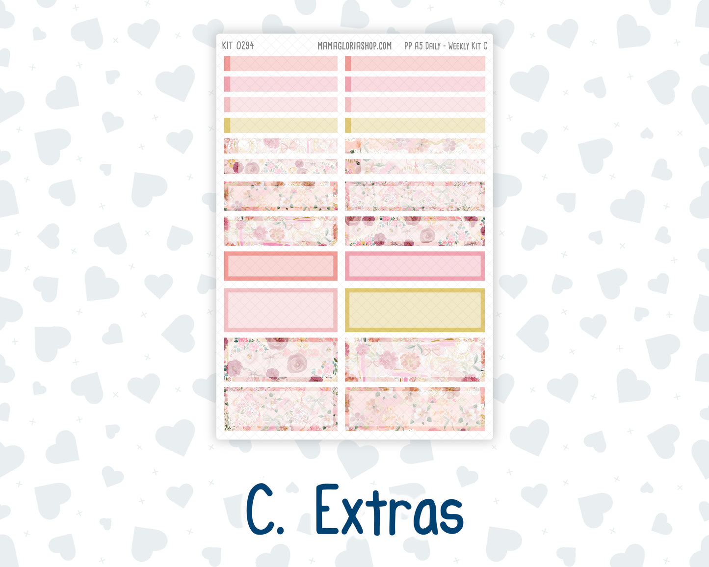 Kit 0294 - A5 - Plum Paper Daily - Weekly Kit - September - Rosy Reveria