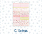 Kit 0294 - A5 - Plum Paper Daily - Weekly Kit - September - Rosy Reveria