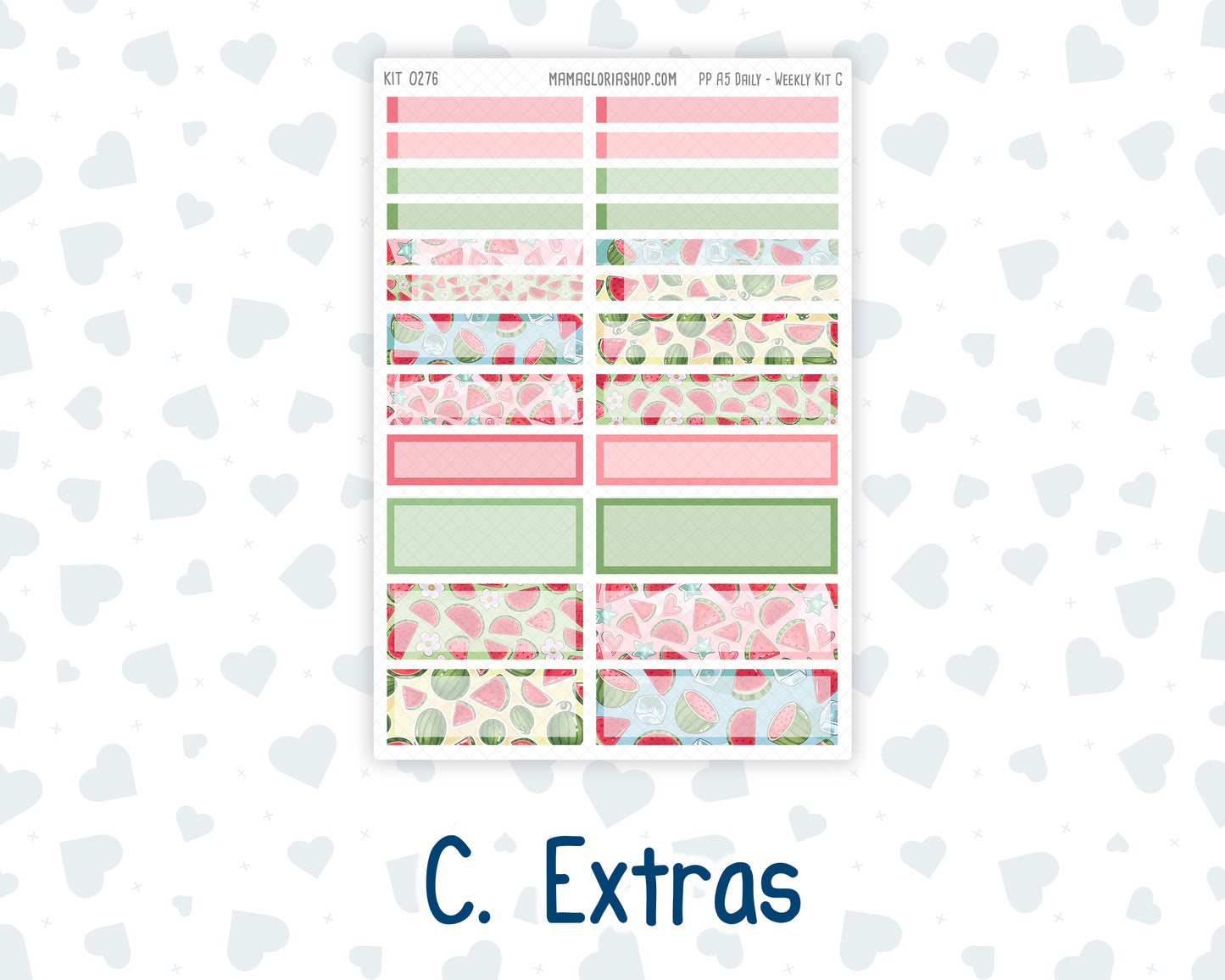 Kit 0276 - A5 - Plum Paper Daily - Weekly Kit - July - Melon Crush