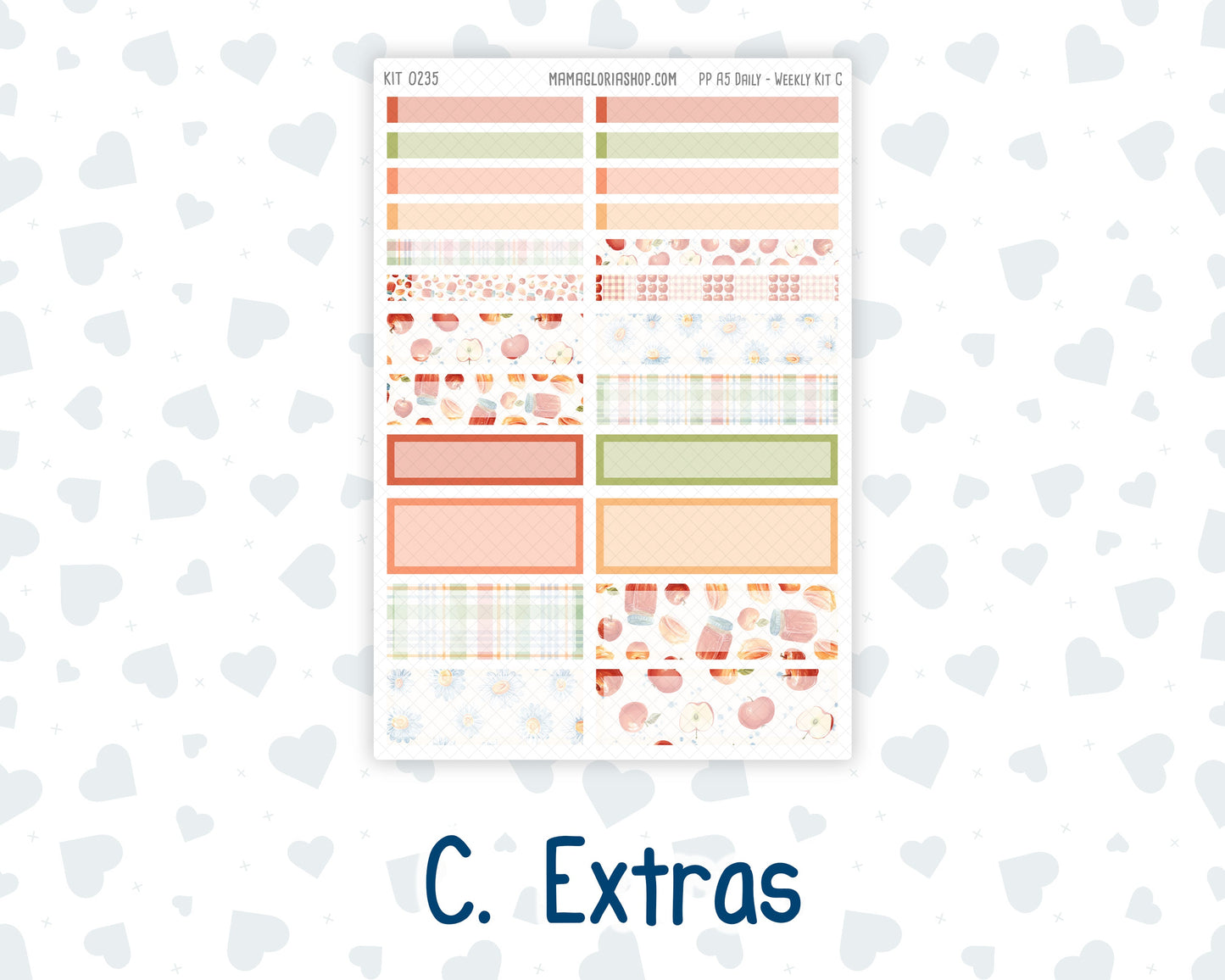 Kit 0235 - A5 - Plum Paper Daily - Weekly Kit - September - Apple Orchard
